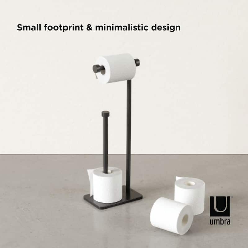 Umbra Cappa Toilet Paper Holder & Reserve - Black