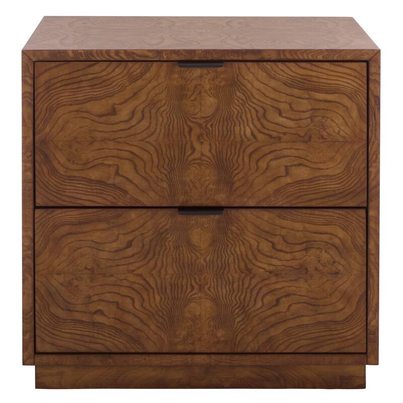 SAFAVIEH Couture Frankie Burl 2-Drawer Nightstand