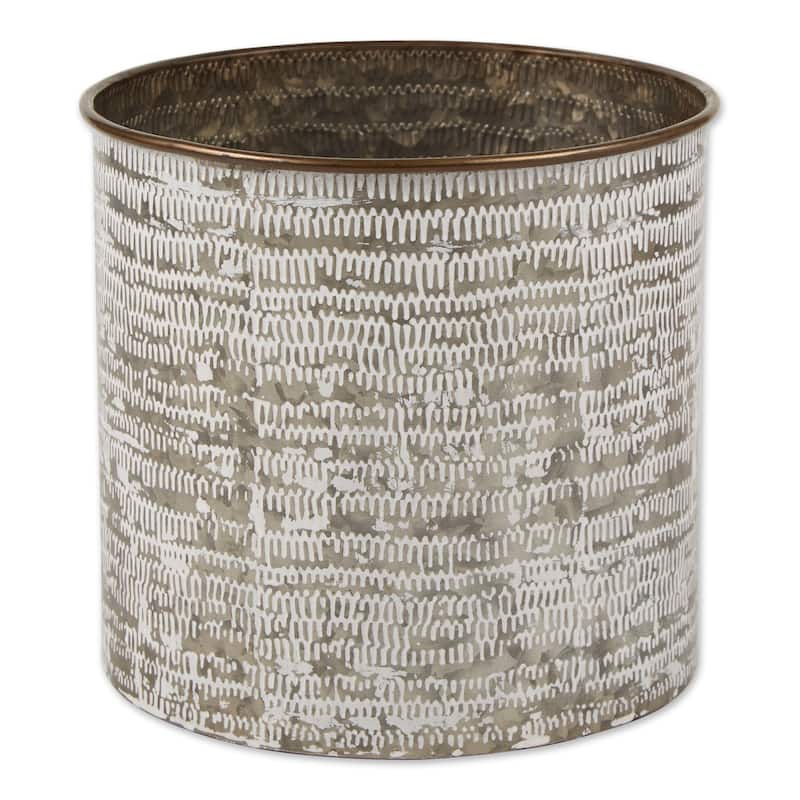 DII Asst White Wash Galvanized Bucket Plant Stand (Set of 2)