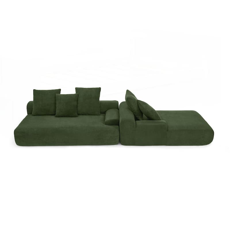 Modern Upholstered L-Shape Sectional Sofa Couch