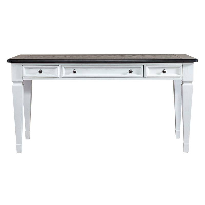 Allyson Park Wirebrushed White Charcoal Writing Desk