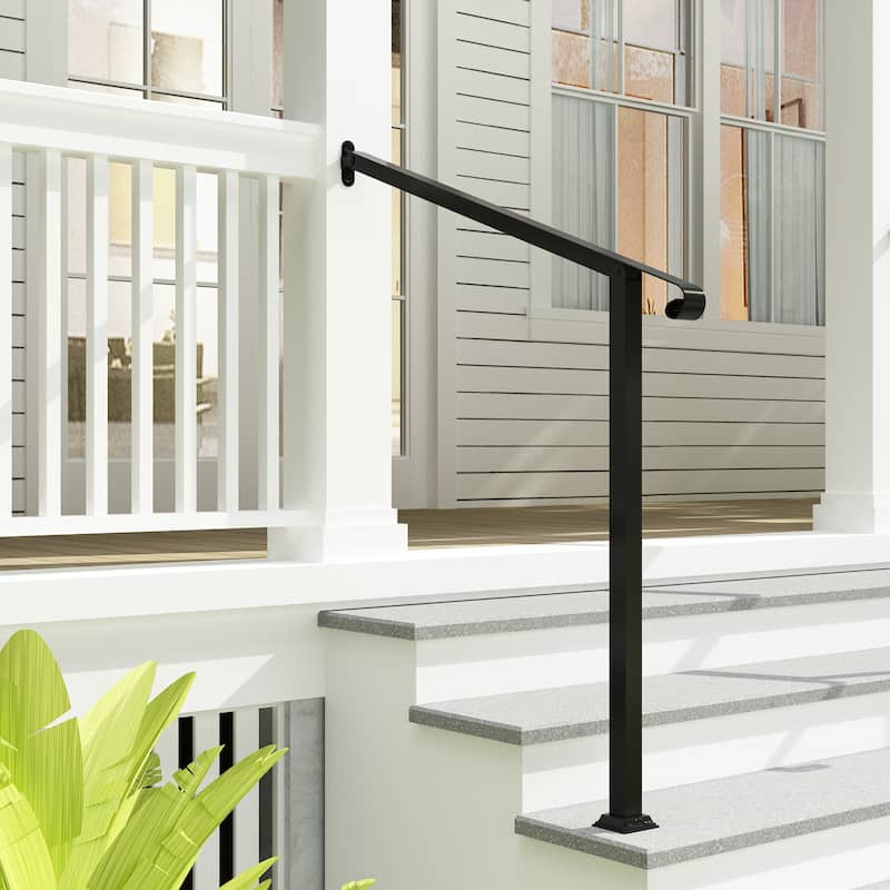 Duty Wrought Iron Outdoor Handrail Safety Rail for Steps, Porches