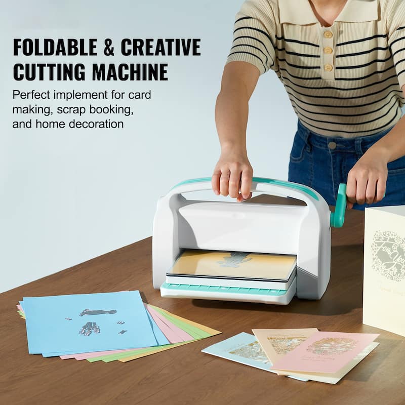 Manual Die Cutting & Embossing Machine, Portable Cut Machines, 9 inch Opening Scrapbooking Machine Full Kit Included - 9 inch