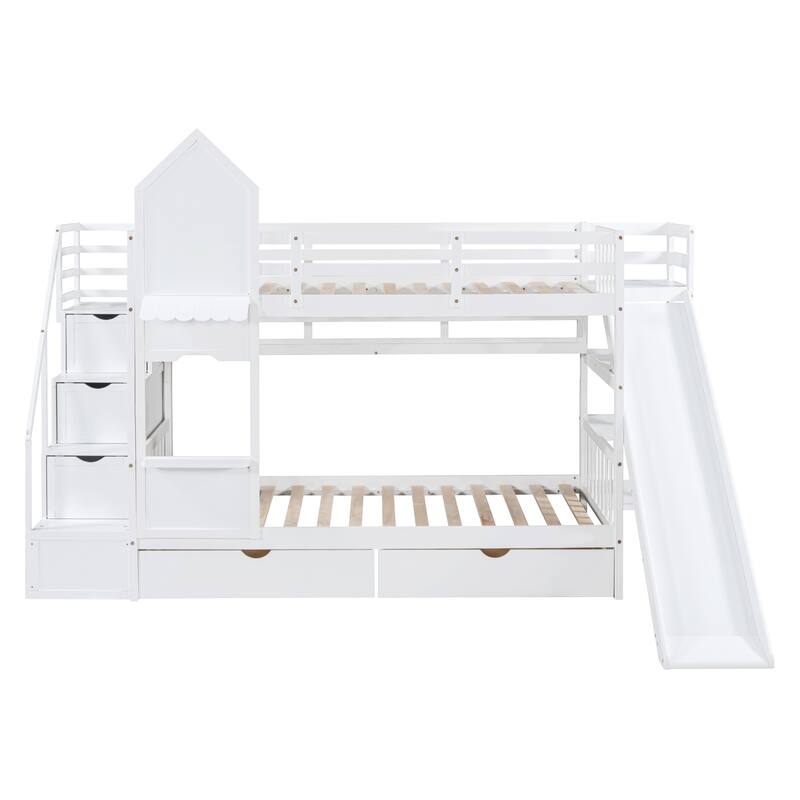 Twin Over Twin Castle Style Bunk Bed