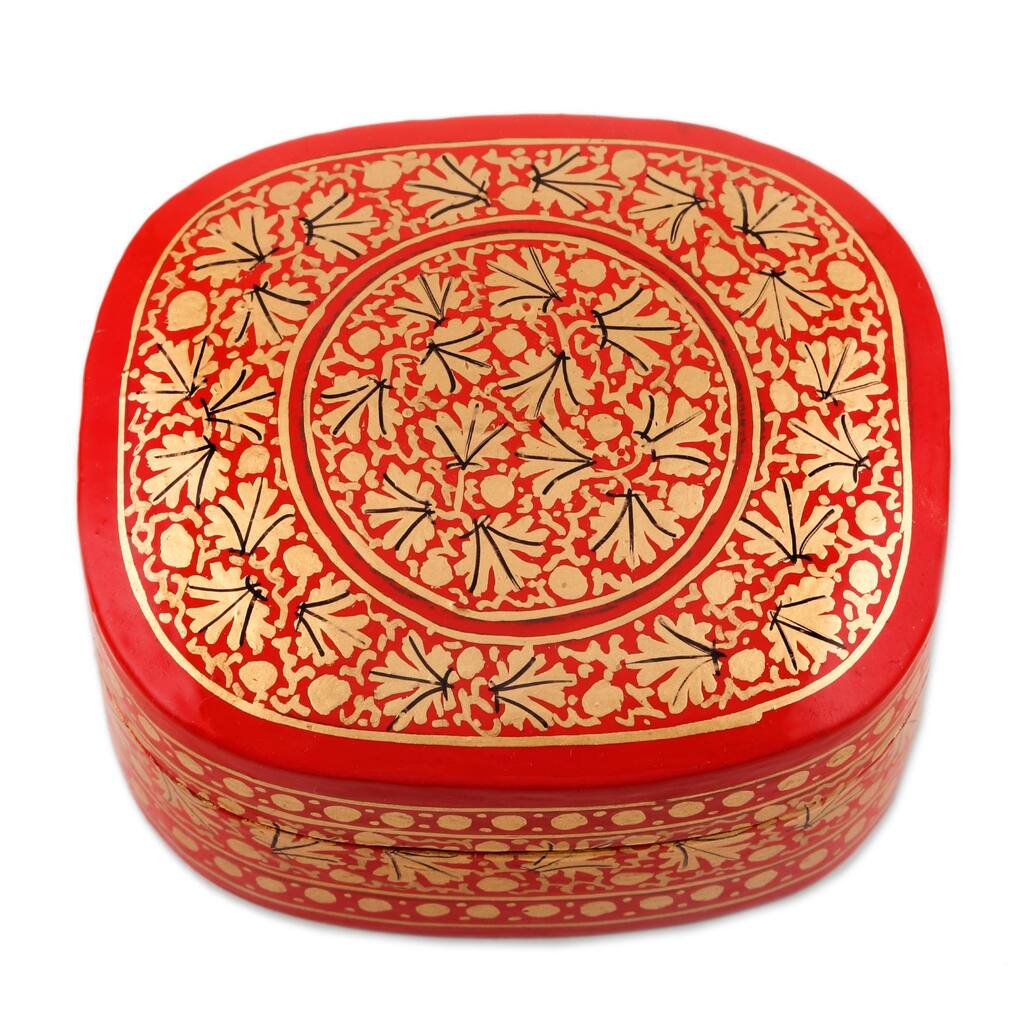 Novica Handmade Kashmir Rendezvous Papier Mache Decorative Box