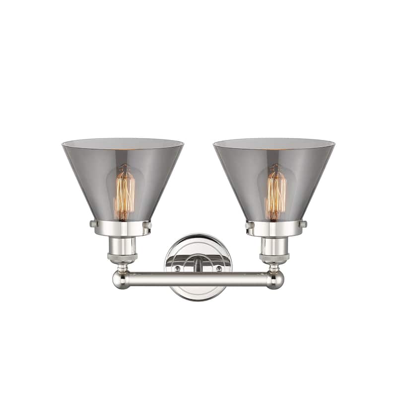 Innovations Lighting 616-2W-10-16-L Cone Vanity Cone 2 Light 16" Wide