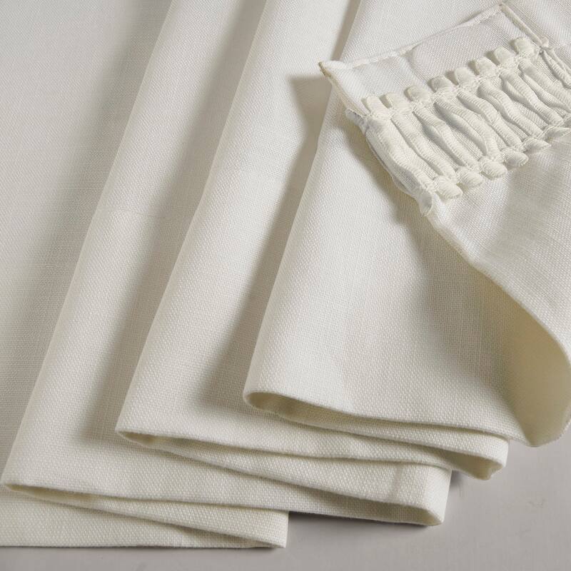 Exclusive Fabrics Bordered Textured Cotton Curtains For Bedroom & Living Room Curtains - Single Panel Drapes