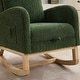 preview thumbnail 15 of 59, Mid-Century Modern Nursery Rocking Armchair Glider Rocker With Retractable Footrest For Living Room