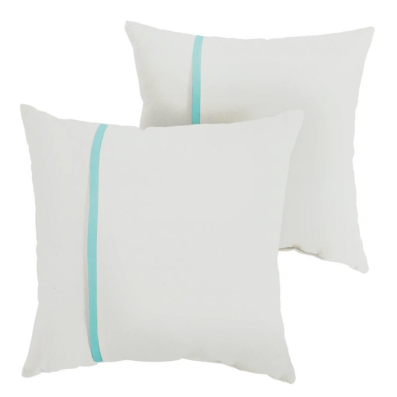 Sorra Home Sunbrella Outdoor Single Petite Flange Pillow Set of 2
