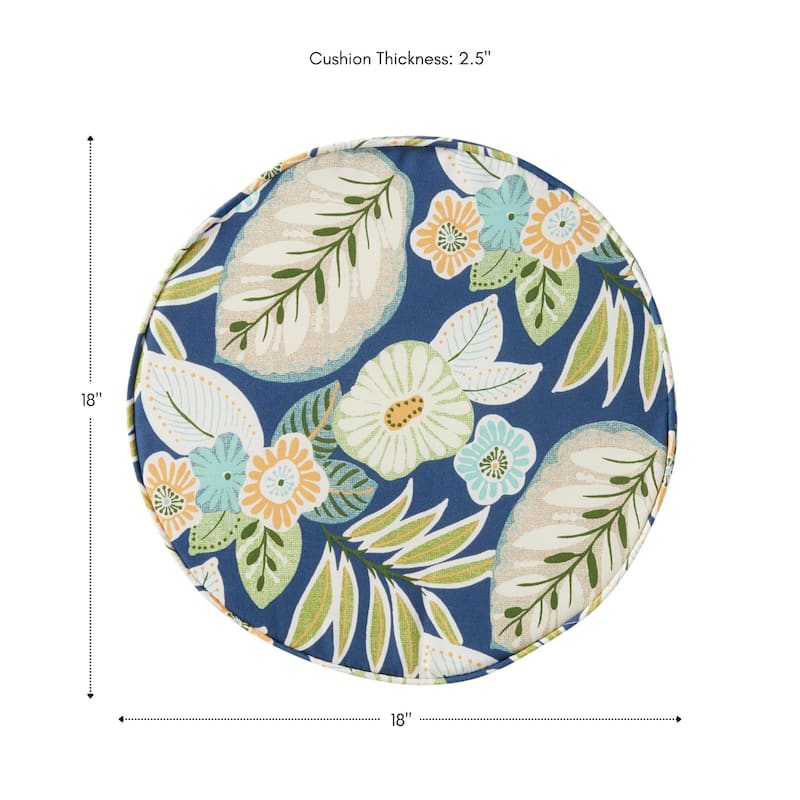 Greendale Home Fashions 18" Round Outdoor Chair Pad (Set of 2)