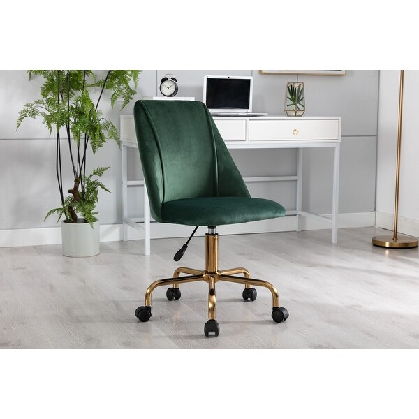 Velvet armless desk hotsell chair