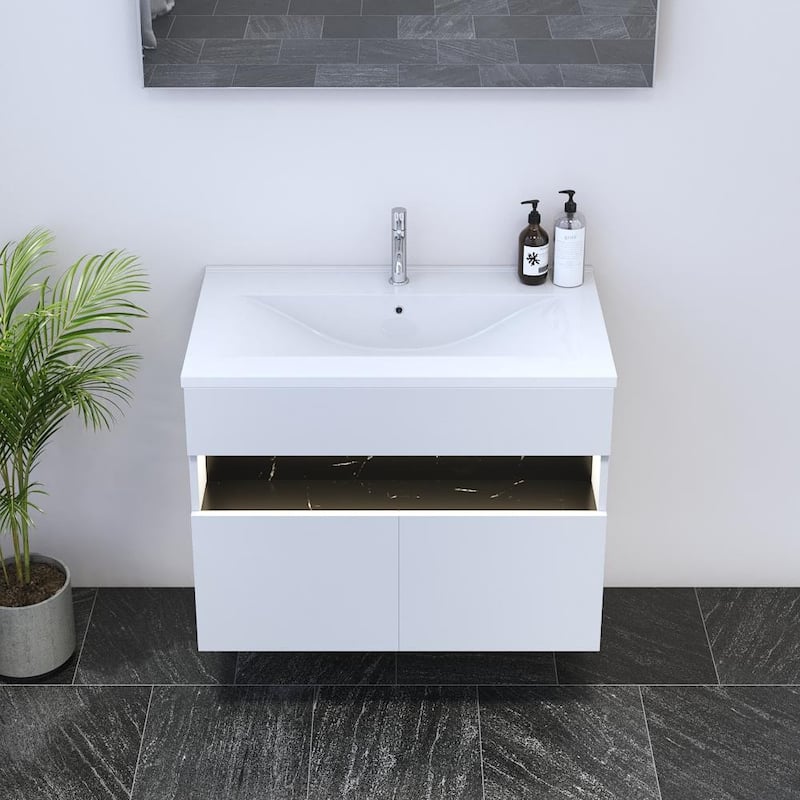 Laguna 2D 80 Floating Bathroom Vanity (32" Width)