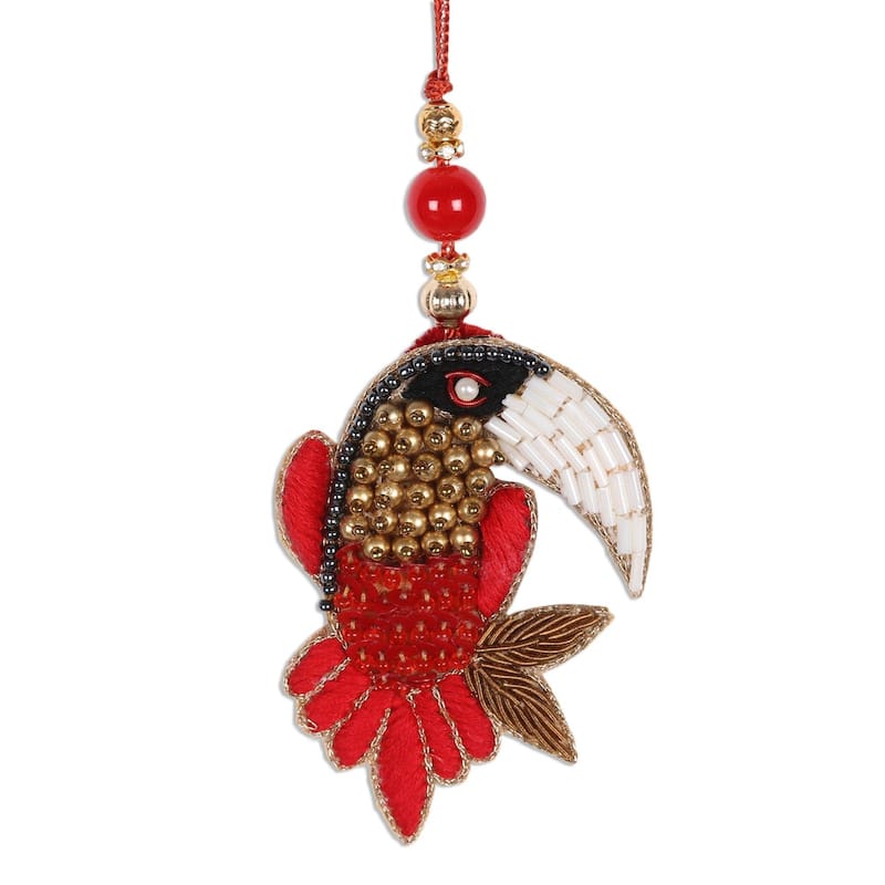 Novica Handmade Glamorous Toucans Beaded Ornaments (Set Of 5)