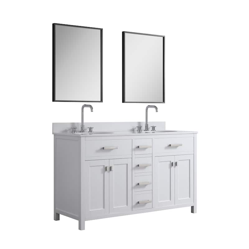 London 60" Double Sink Vanity Base Only