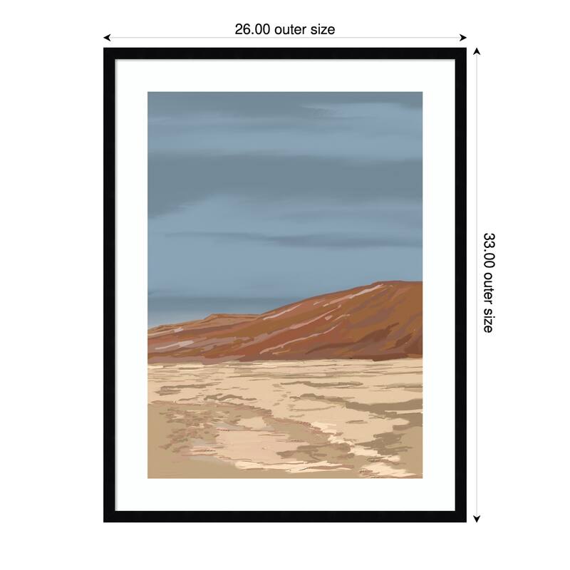 Namibian Dunes by Jenna Alheit Wood Framed Wall Art Print - Svelte Noir Black