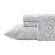 preview thumbnail 82 of 92, Laura Ashley Printed Cotton Flannel Sheet Set Crestwood Grey - Full