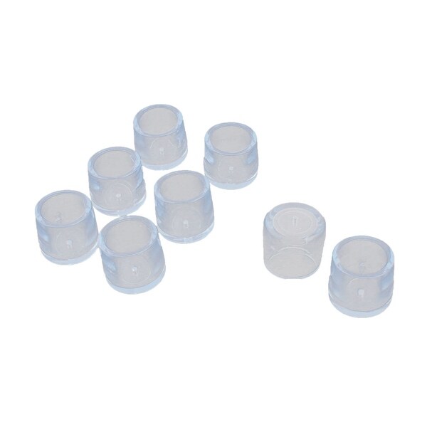 Unique Bargains 8 Pcs Antislip Rubber Round 25 mm Chair Foot Cover Table Furniture Leg Protector Clear Blue