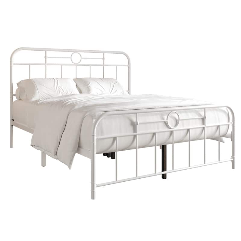 CraftPorch Minimalist Curved Edge Metal Platform Bed