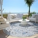 preview thumbnail 67 of 101, Machine Washable Indoor/Outdoor Modern Splatter Chantille Rug Sky - 8' x 8'