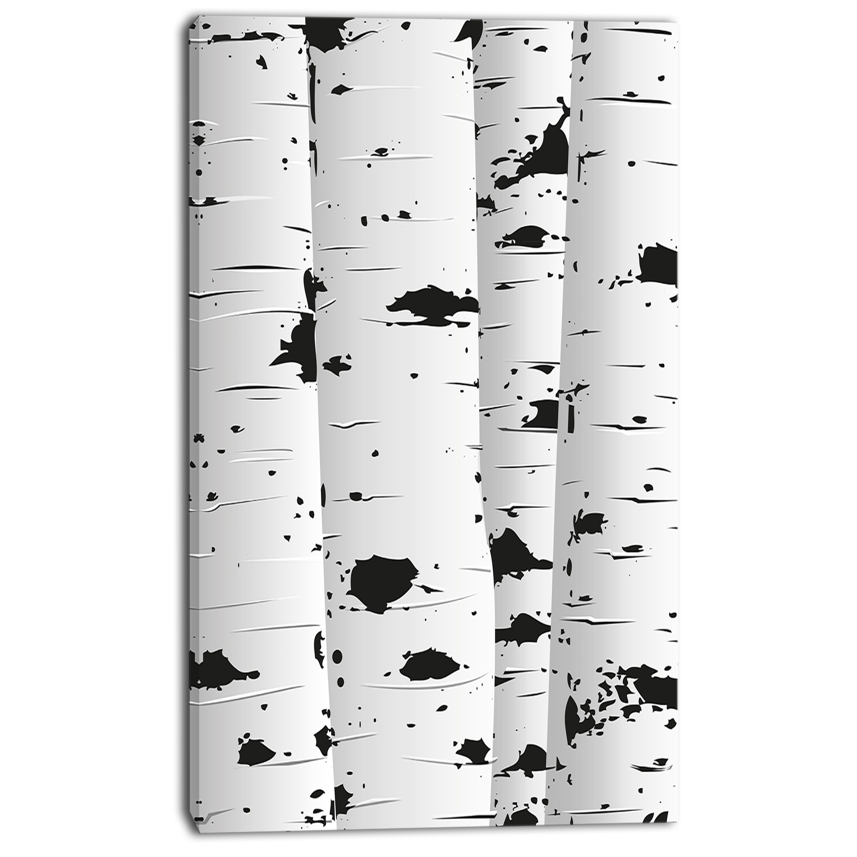 x 60 in Large: 50 in in Created on Lightweight Polyester Fabric Designart TAP14030-50-60  Birch Tree Black and White Texture Modern Landscape Blanket Décor Art for Home and Office Wall Tapestry
