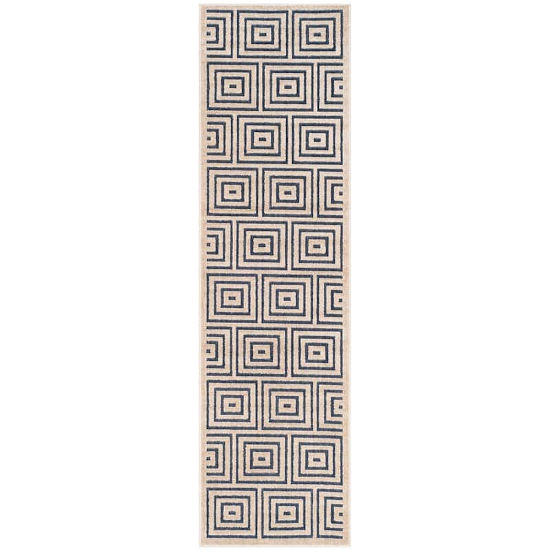 SAFAVIEH Cottage Burga Geometric Indoor/ Outdoor Patio Backyard Rug