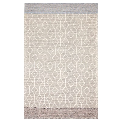 ECARPETGALLERY Braid weave Sienna Grey Wool Rug - 4'11 x 7'11
