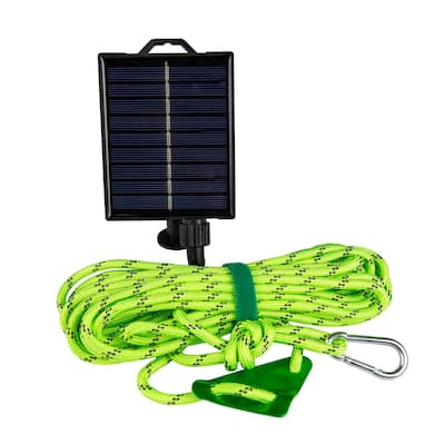 Novelty Lights Solar Paracord Rope, 23ft Green Glow Rope with Remote