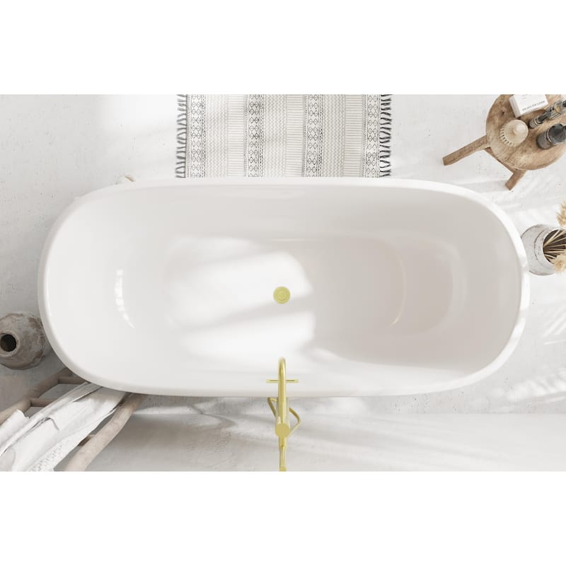 Cameron Soaking Bathtub in Glossy White