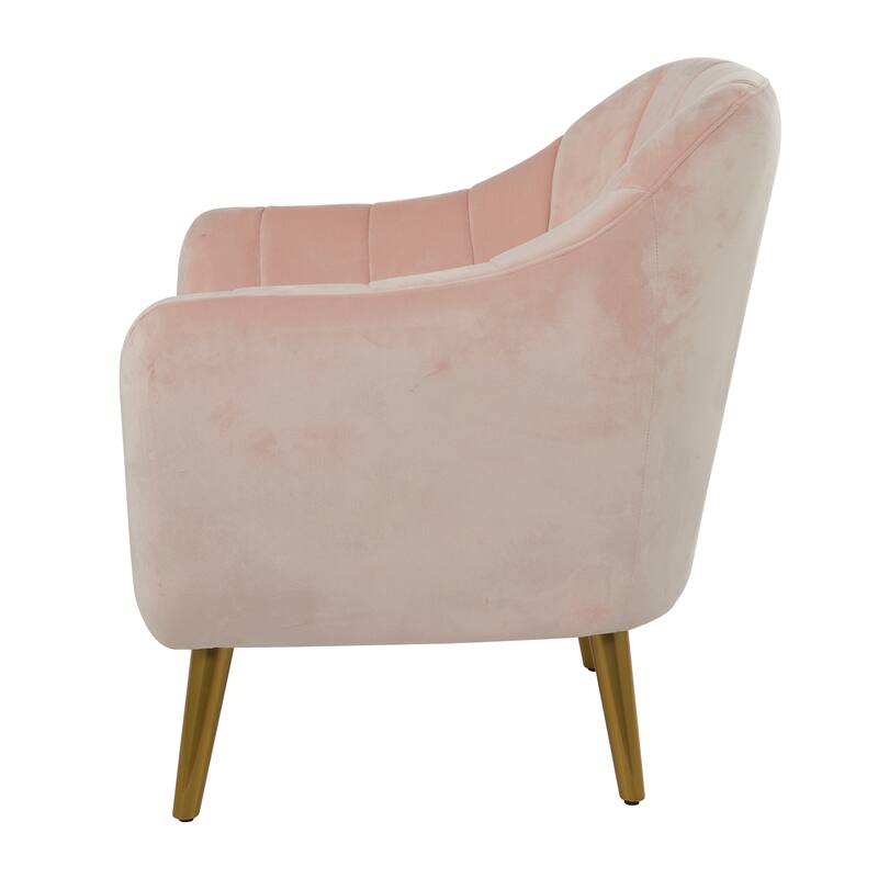Black or Pink Polyester Living Room Accent Chair