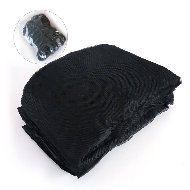 Shatex Replacement Universal Gazebo Netting 4 Panels with Zipper Netting(10'x10', Black)