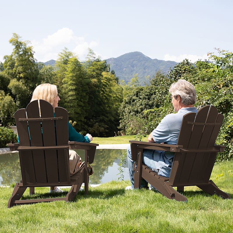 Outdoor HDPE Folding Classic Adirondack Chair All-Weather