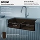 preview thumbnail 5 of 16, Karran Farmhouse Apron Front Quartz Double Bowl Kitchen Sink