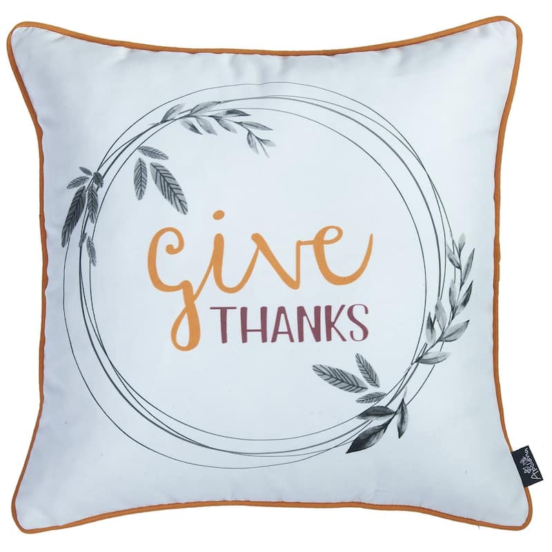 HomeRoots Set Of 4 18" Thanksgiving Pie Throw Pillow Cover In Muliticolor
