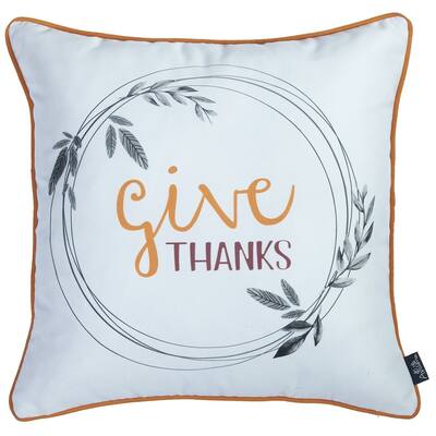 HomeRoots Set Of 4 18" Thanksgiving Pie Throw Pillow Cover In Muliticolor
