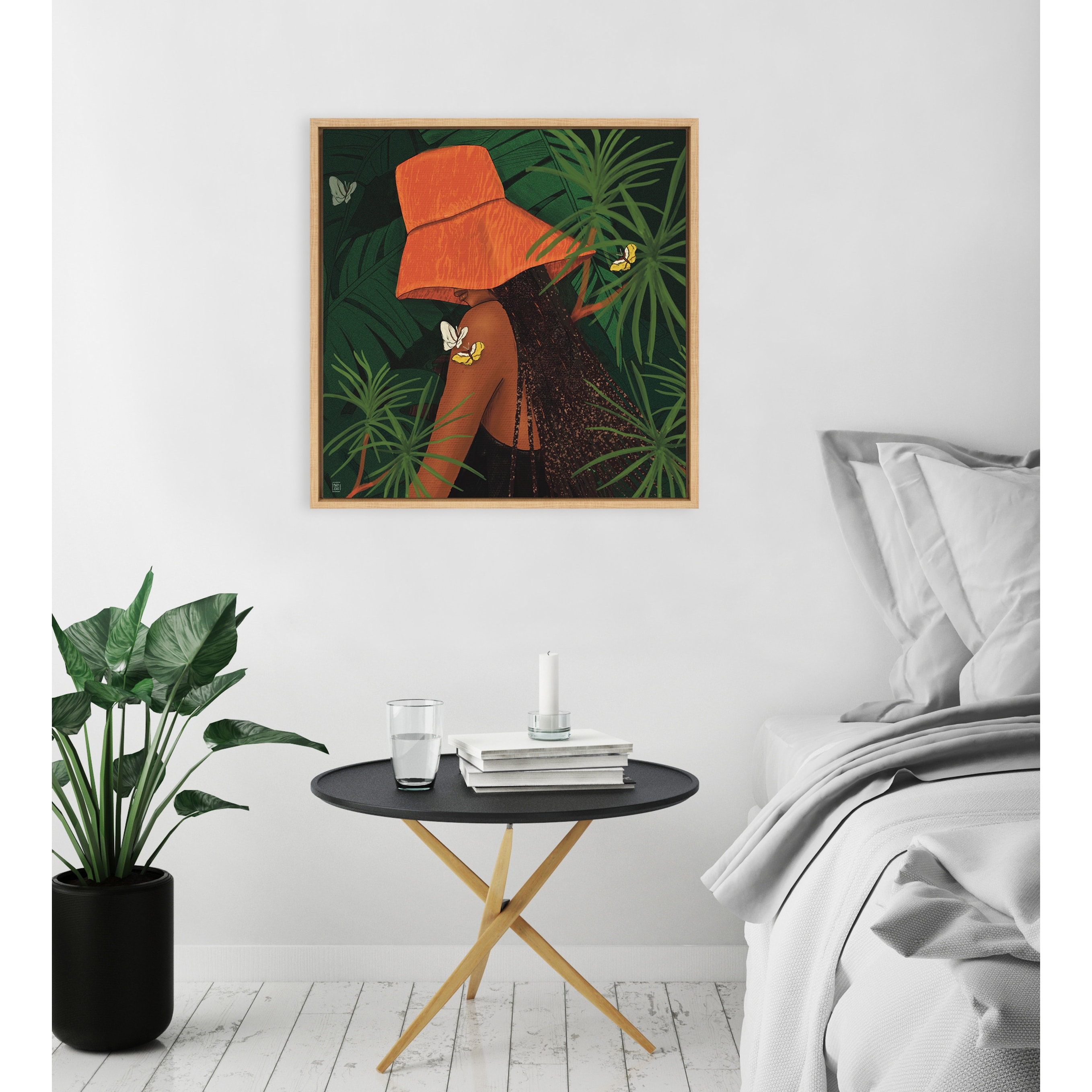 Kate and Laurel Sylvie Tell Me About Hope Framed Canvas by Mary Joak