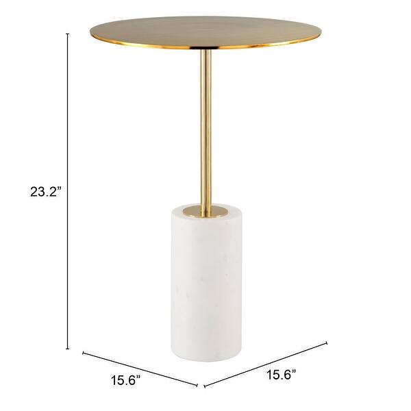 Asa Marble Side Table White & Gold Bed Bath & Beyond 30710903