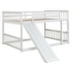 preview thumbnail 9 of 18, Full over Full Bunk Bed with Slide and Ladder in White Color, Easy Assembly