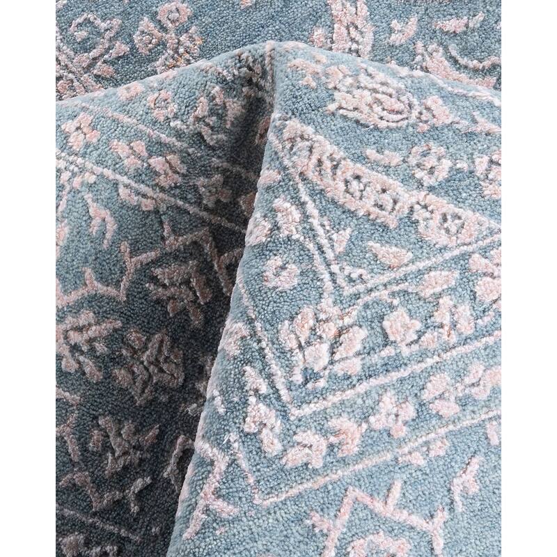 Ikat One-of-a-Kind Handmade Area Rug - Gray, 9' 0" x 11' 10" - 9' 0" x 11' 10"