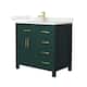 Option Green / Giotto Quartz Top / Brushed Gold Hardware