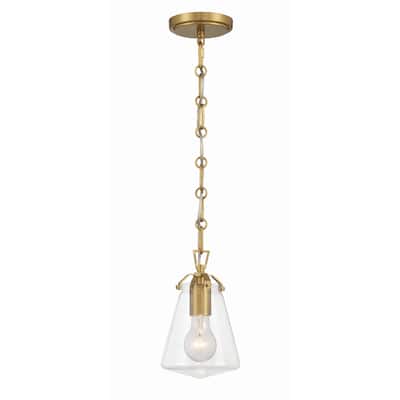 Voss 1 Light Luxe Gold Mini Pendant - 5.75"W x 9"H x 5.75"D