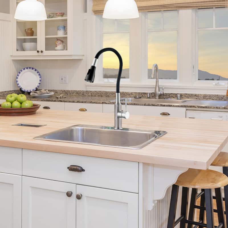 Transolid Kitchen/Laundry Faucet with Dual Spray and Flex Neck - N/A