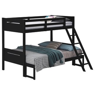 Littleton Transitional Wood Bunk Bed with Slatted Mattress