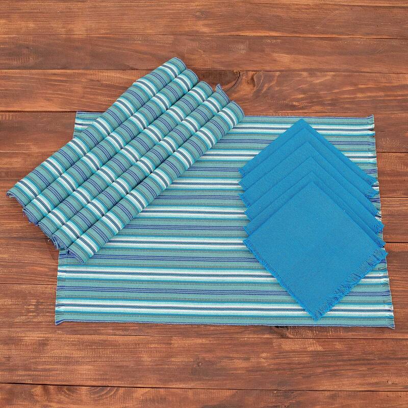 Novica Handmade Tecpan Tradition Cotton Table Linen Set (Set For 6)