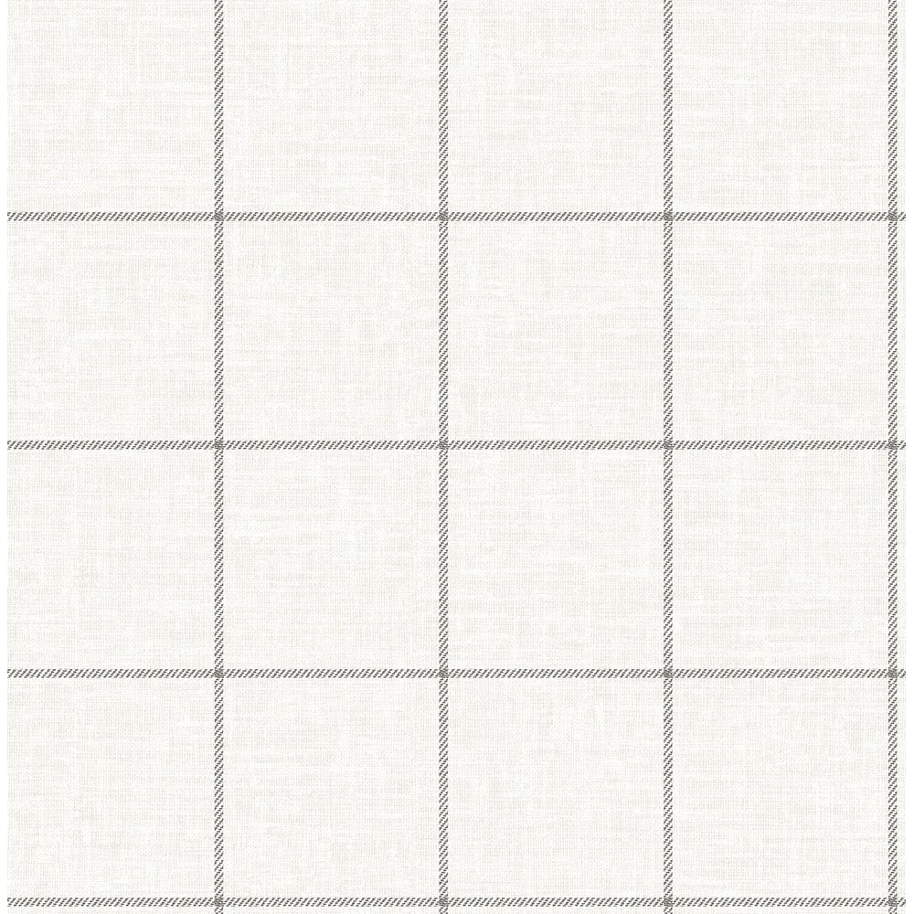 Seabrook Designs Lillian August Linen Check Unpasted Wallpaper