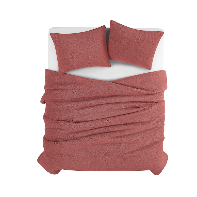 Brooklyn Loom Marshmallow Sherpa Comforter Set