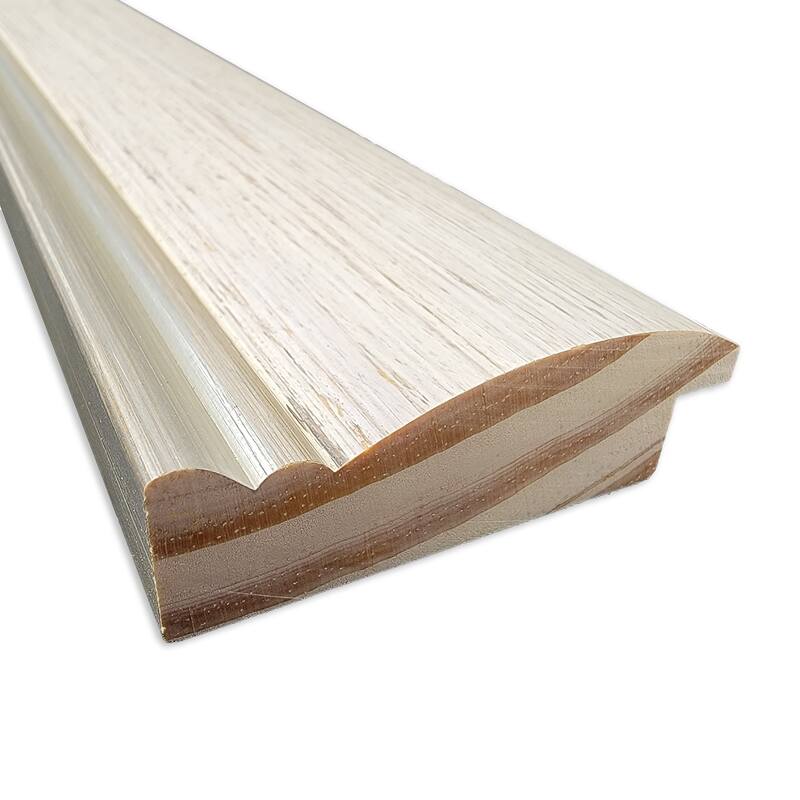 Cottage White Silver Non-Beveled Wood Framed Full-Length On the Door Mirror - Cottage White Silver - Glass Size 14x48