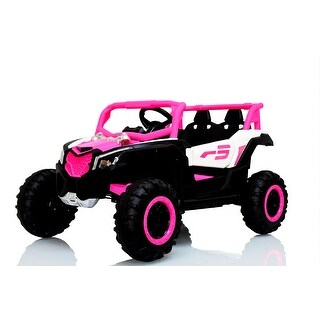 12V Electric Ride-On Car for Kids - Remote Control Fun in White and Pink