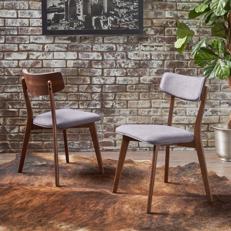 Chazz Mid Century Upholstered Dining Chairs (Set of 2) by Christopher Knight Home