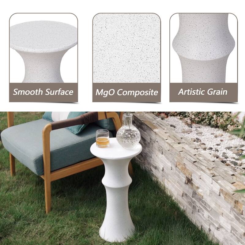 Patio Round Pedestal End Table, Side Table