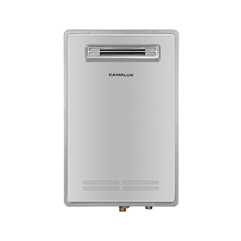 CAMPLUX 5.28 GPM Liquid Propane Tankless Water Heater for Whole Home, Outdoor Installation, Grey - Grey
